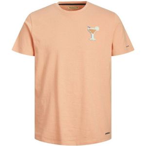 JACK & JONES ORIGINALS Regular Fit T-shirt JORFRESH Met Printopdruk Coral Reef - Maat XL