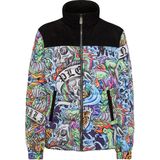 Philipp Plein - Down Jacket Tattoo - Veelkleurig - Donsjas - Met Lederen Details