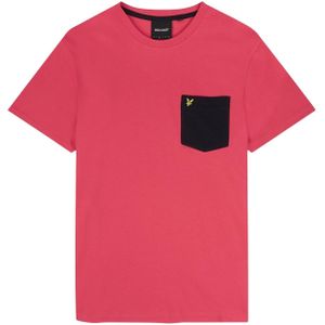 Lyle & Scott Heren Contrast Pocket T-shirt (Roze)