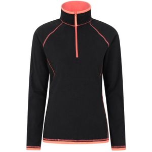 Mountain Warehouse Dames/Dames Montana Half Zip Fleece Top (Jet Zwart)