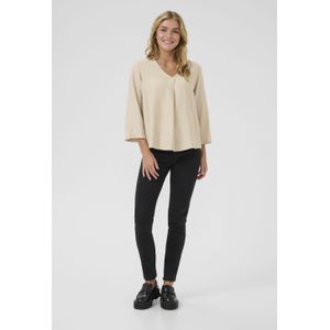 Blouse met lange mouwen Regular fit cream