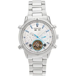 Heritor automatisch Wilhelm semi-skelet armbandhorloge met dag/datum