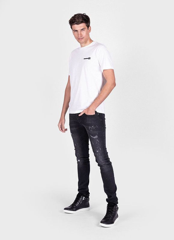 Les Hommes - T-shirt - Wit - Heren - Katoen