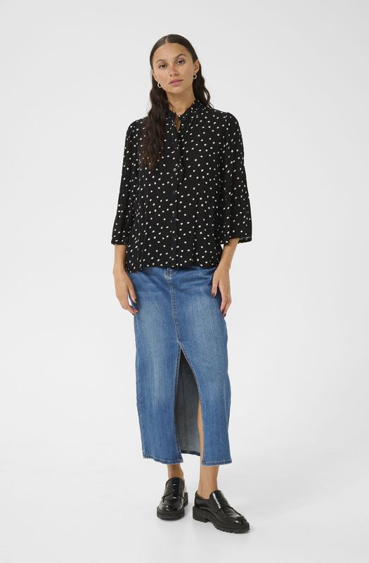 Kaffe - Blouse 'KA Vinni' - Zwart/Wit - Klassieke Blouse