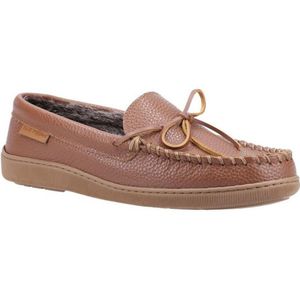 Hush Puppies Heren Ace Leren Slippers (Tan)