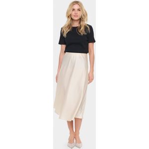 Rok - Beige - Regular Fit - Midi-rok - Dames