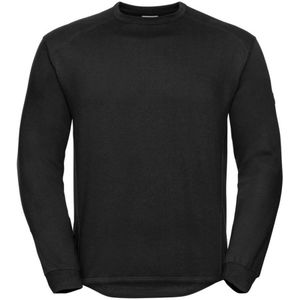 Russell Werkkleding Heren Bemanning Hals Set In Sweatshirt Top (Zwart)