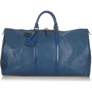 Vintage Louis Vuitton Epi Keepall 55 Blue