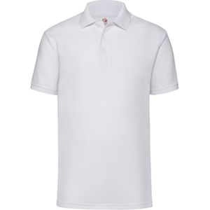 Fruit of the Loom Heren 65/35 polycotton piqué poloshirt (Wit)