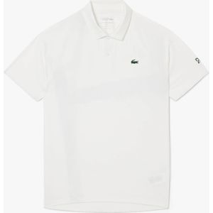 Heren Lacoste Sport Novak Djokovic On Court Poloshirt in Wit