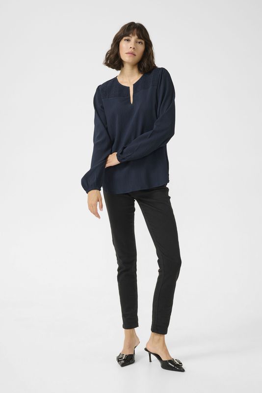 Blouse met lange mouwen Regular fit Midnight Marine