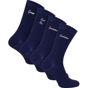 4 Paar Heren Trouwsokken voor Bruidegom, Groomsman en Beste Man