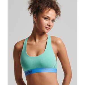 Superdry Korte Bralette Van Biologisch Katoen Met Offset-logo - Dames - Maat 36