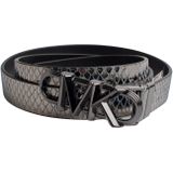 Omkeerbare riem van metallic leer voor dames 558992