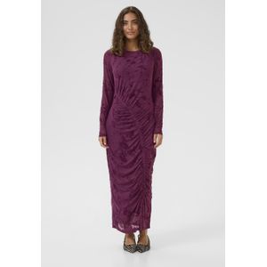 Jurk - CUalifa Fitted - Rood - Dames - Midi-jurk - Lange Mouwen