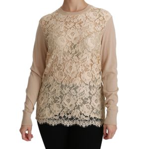 Dolce Gabbana - Lace Pullover - Beige - Sweater