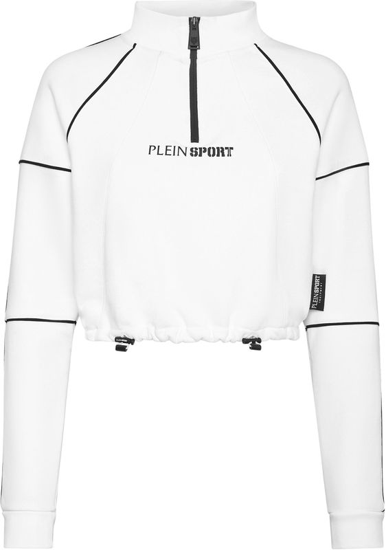 Plein Sport - Fleece Cropped Anorak - Wit - Dames