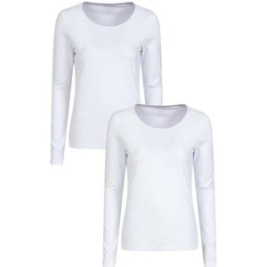 Mountain Warehouse Dames/Dames Eden Organic T-shirt (Set Van 2) (Wit) - Maat 54