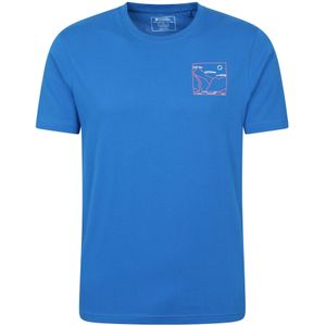 Mountain Warehouse Heren Avontuur Begint Lijn Kunst Katoenen T-Shirt (Kobaltblauw)