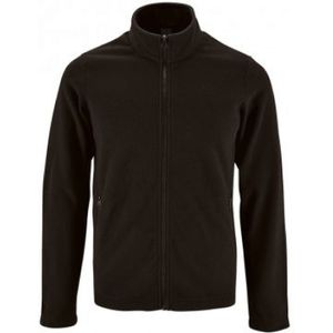 SOLS Heren Normandische Fleece Jas (Zwart) - Maat XL