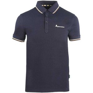 Aquascutum Unisex Logo Polo voor volwassenen (Marine)