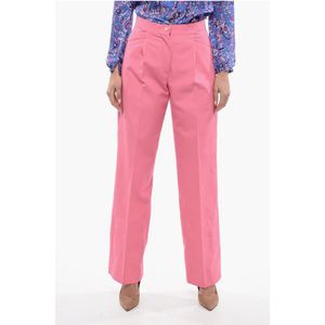 Geplooide - MIAMI - Wide-Fit Broek - Roze