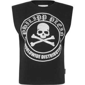 Philipp Plein, Dames, Tops, Zwart, Maat: M Katoen,