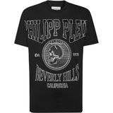 Philipp Plein, Heren, Tops, Zwart, Maat: L Katoen,