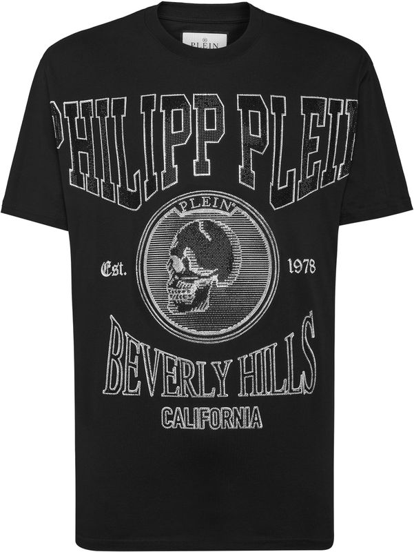 Philipp Plein, Heren, Tops, Zwart, Maat: L Katoen,