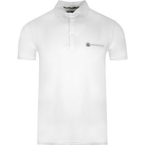 Aquascutum Aldis Crest bloklogo wit poloshirt