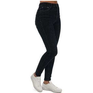 Only Iconic skinny jeans met hoge taille voor dames, donkerblauw