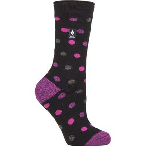Heat Holders Lite - Geïsoleerde Thermo Damessokken - Zwart / Bessen - Innovatieve Breitechnologie
