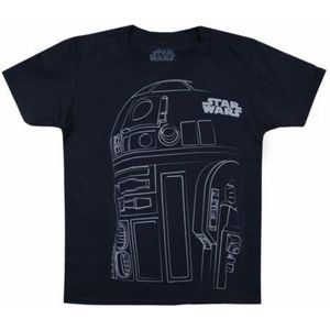 Star Wars Jongens R2-D2 Outline T-shirt (Marine)