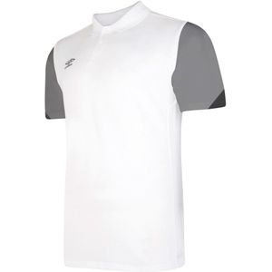 Umbro Heren Total Training Poloshirt (Wit/Titanium/Zwart)