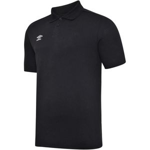 Umbro Heren Essential Poloshirt (Zwart/Wit)