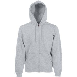 Fruit Of The Loom Heren Premium 70/30 Hooded Zip-Up Sweatshirt / Hoodie (Heather Grijs) - Maat 2XL