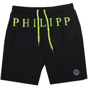 Philipp Plein Mannenzwembroek In Zwart Polyester - Maat XL