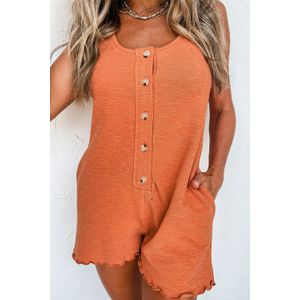 Ontspannen Trui Knopen Jumpsuit