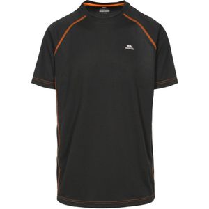 Trespass - Heren Ethen Korte Mouwen Sport T-Shirt (Zwart/Oranje)