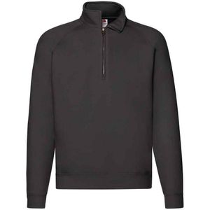 Fruit of the Loom Heren Premium Polycotton Sweatshirt (Zwart)