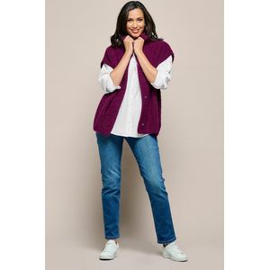 Isra - Vest - Dark Berry - Mouwloos - Gebreid