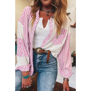 Gestreepte Contrast Blouse