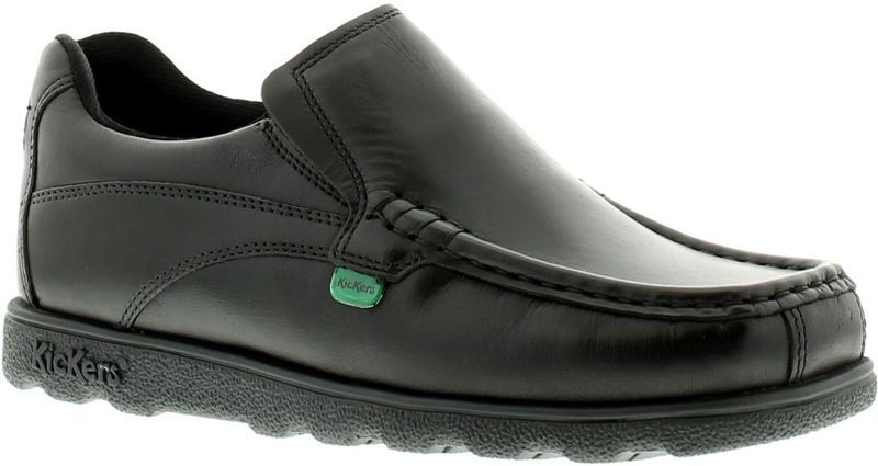 Kickers - Fragma Slip - Leren Schoenen - Zwart