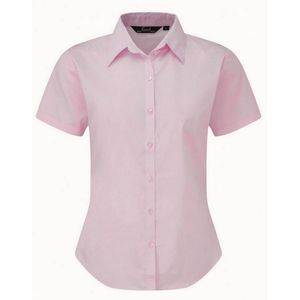 Premier Popeline blouse met korte mouwen / Gewoon werkoverhemd (Roze)