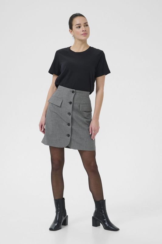 Kaffe, Dames, Rokken, Grijs, Maat: M