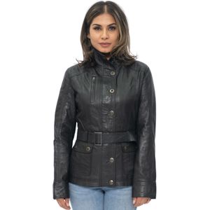 Dames - Bikerjack - Lederen - Militair Stijl - Phoenix