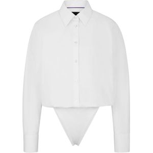 Boss Dames/Dames Naomi X Katoenen Bodysuit (Wit)
