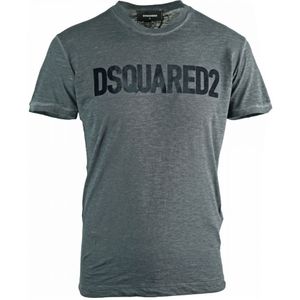 Dsquared2 grijs fluwelen T-shirt met logo