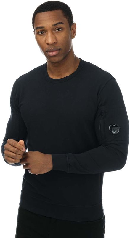 Heren C.P. Company Light Fleece Sweatshirt in Navy