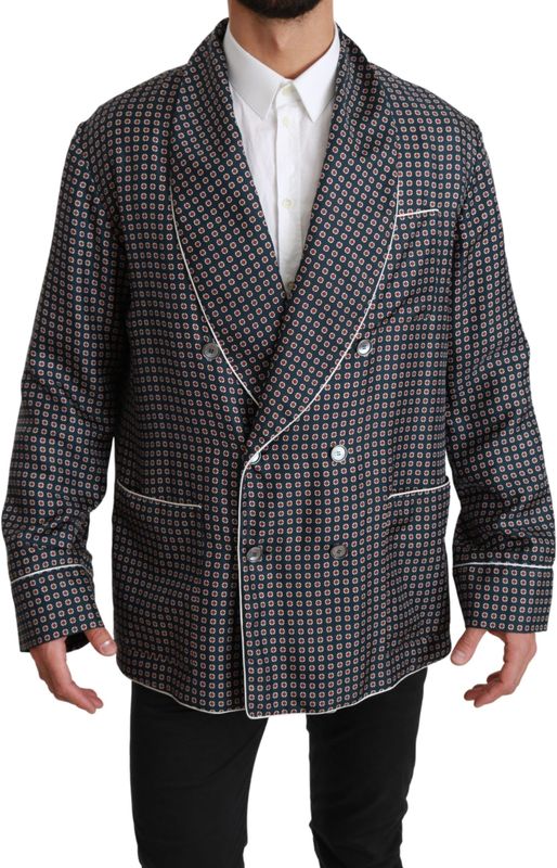 Dolce & Gabbana - Jassen - Blauw - 100% Zijde - Regular Fit